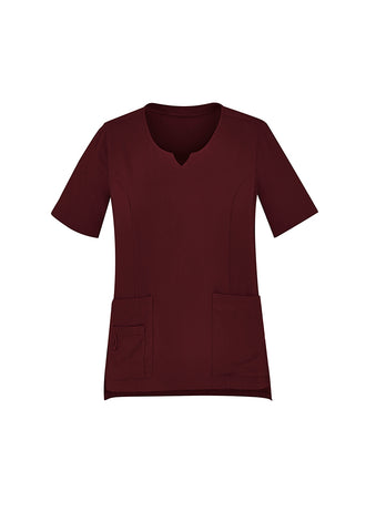 Womens Avery Round Neck Scrub Top-CST942LS-biz-care