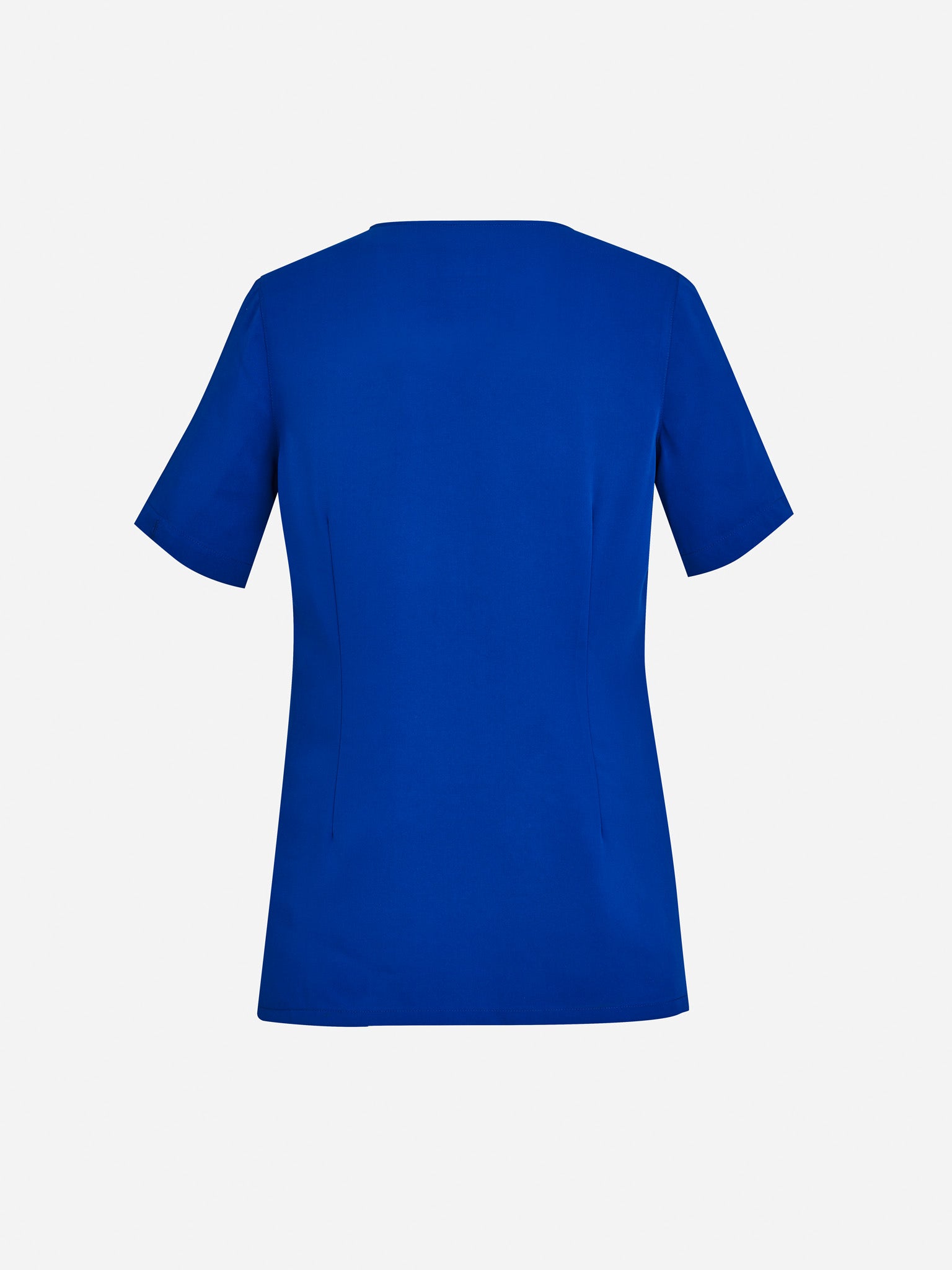 Avery Womens Round Neck Scrub Top Electric Blue back view