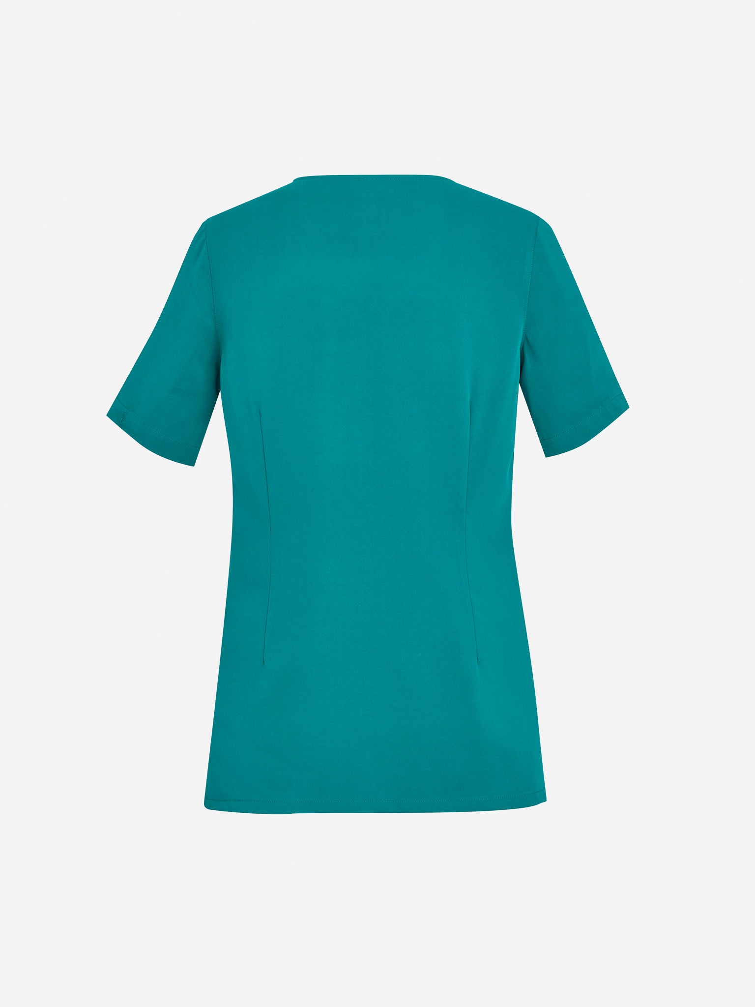 Avery Womens Round Neck Scrub Top Teal back view