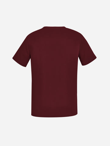 Avery Mens V-Neck Scrub Top Burgundy back view