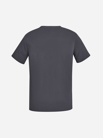 Avery Mens V-Neck Scrub Top Charcoal back view