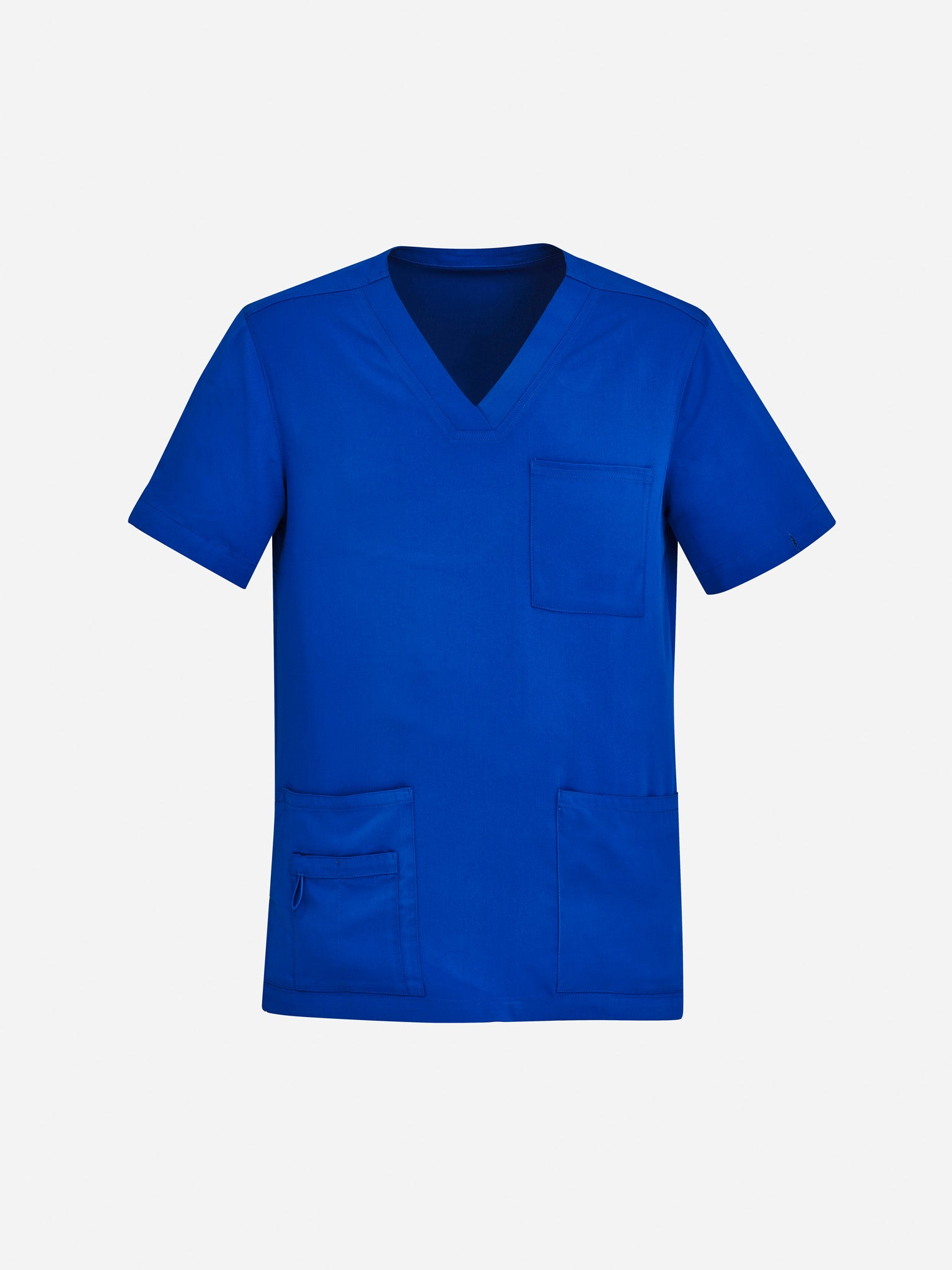 Avery Mens V-Neck Scrub Top Electric Blue front view
