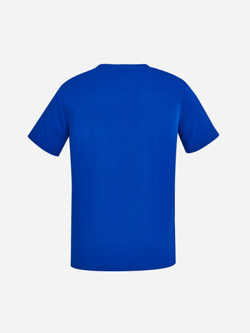 Avery Mens V-Neck Scrub Top Electric Blue back view