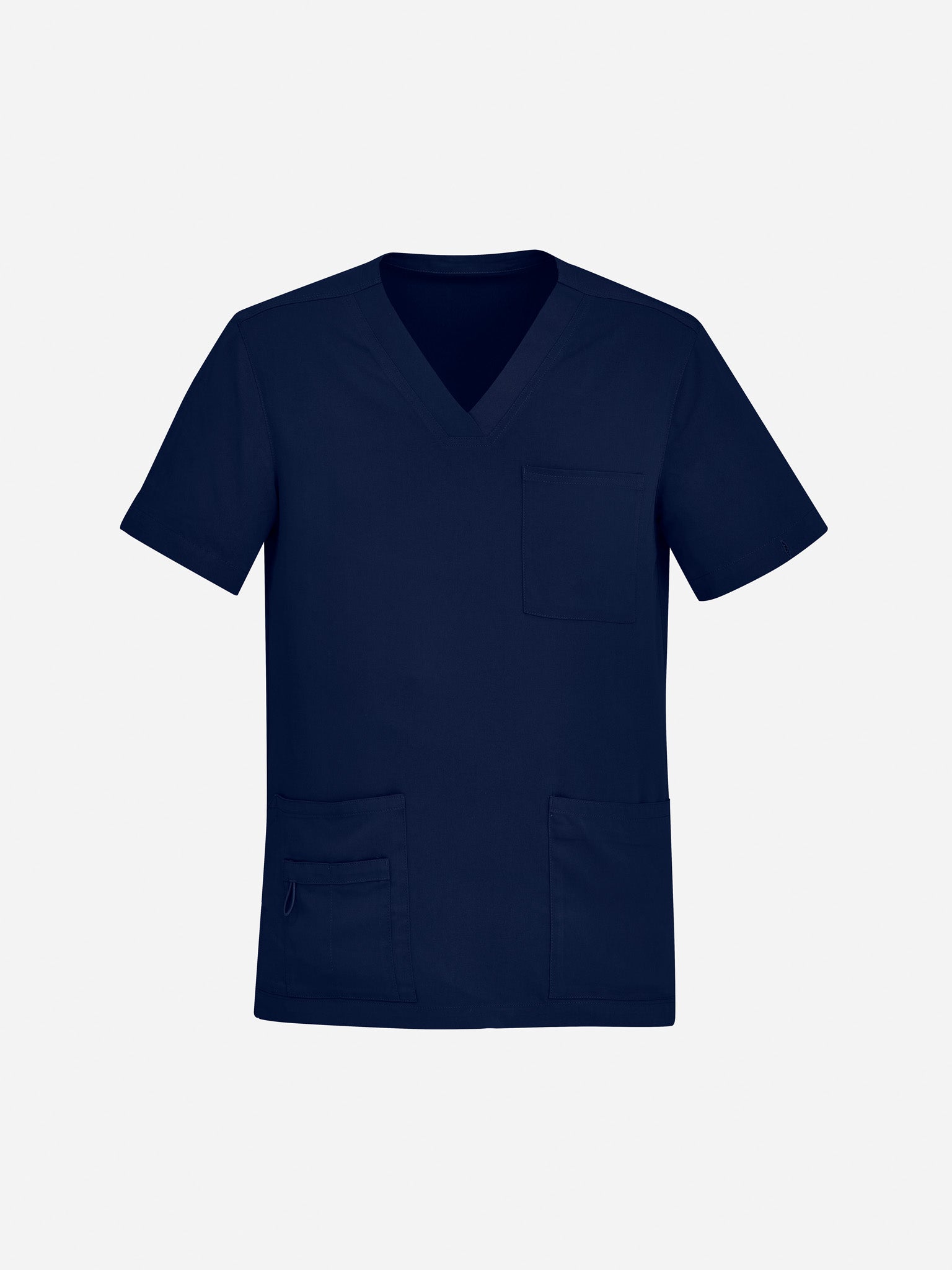 Avery Mens V-Neck Scrub Top Midnight Navy front view