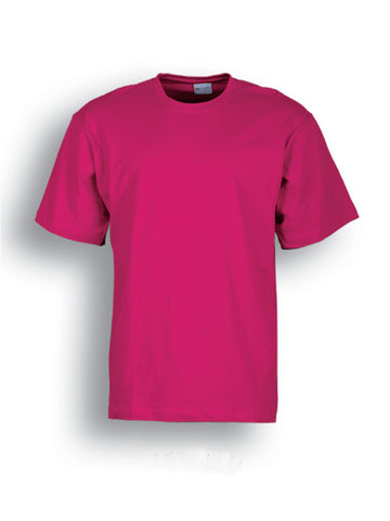 Kids Plain Cotton Tee Shirt in Hot Pink