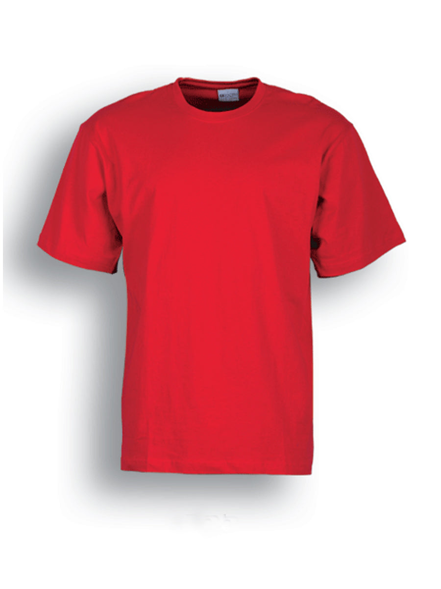 Kids Plain Cotton Tee Shirt in Red