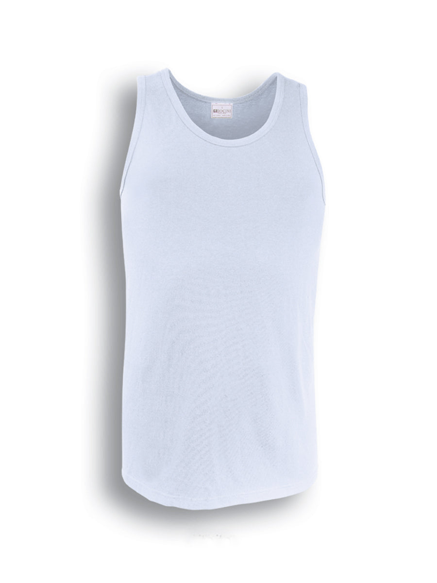 Mens Cotton Singlet in White