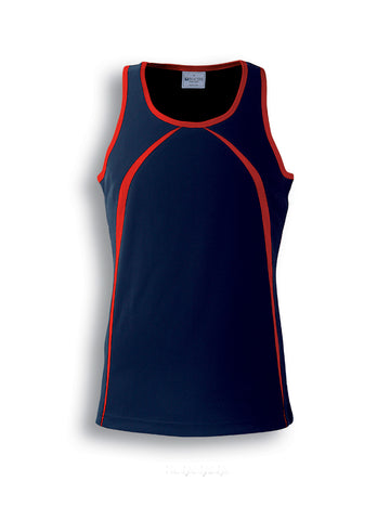 Mens Breezeway Singlet in Navy/Red