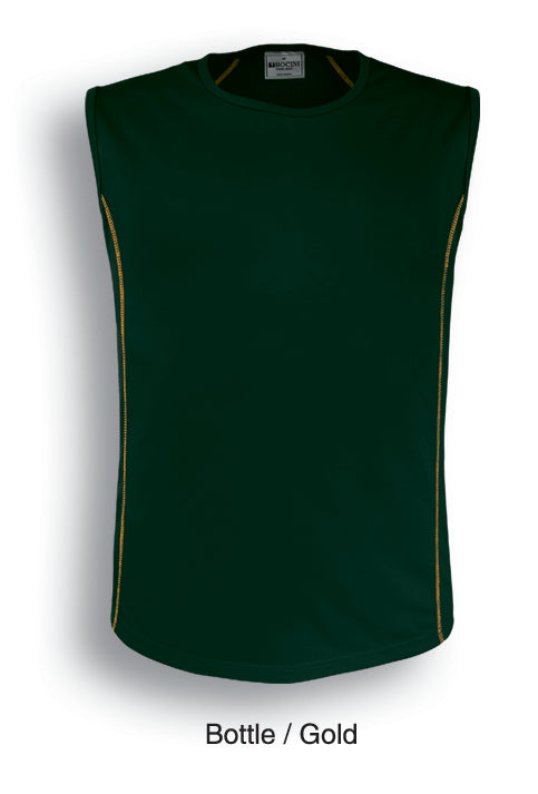 Stitch Featured Essentials - Mens Stitch Body Tank in Bottle Green/Gold