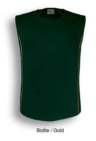 Stitch Featured Essentials - Mens Stitch Body Tank in Bottle Green/Gold