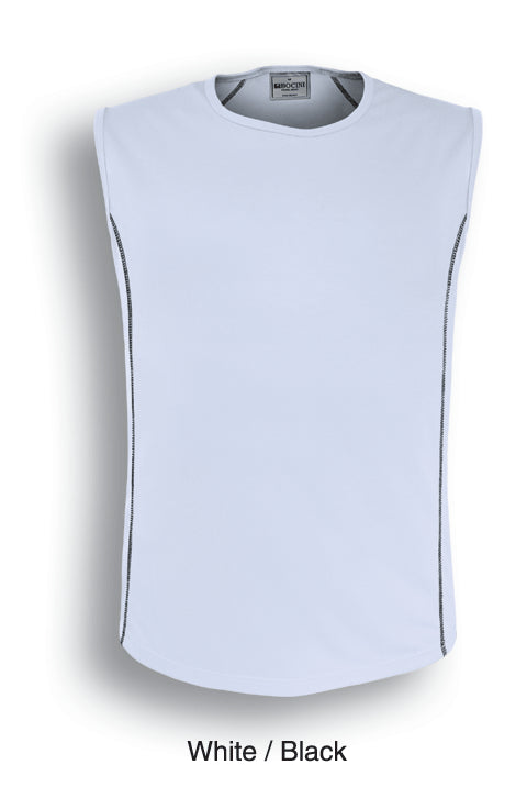 Stitch Featured Essentials - Mens Stitch Body Tank in White/Black