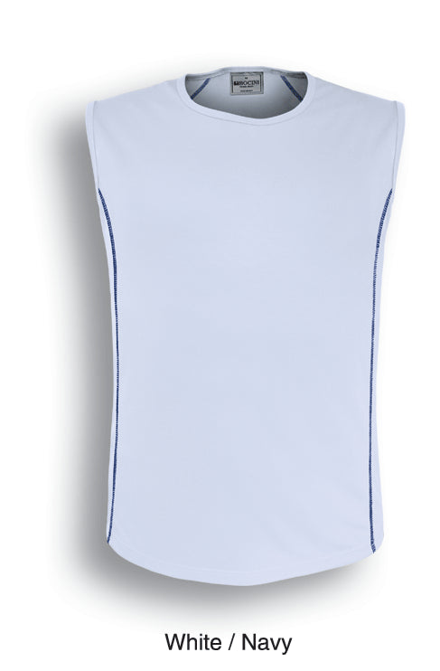 Stitch Featured Essentials - Mens Stitch Body Tank in White/Navy