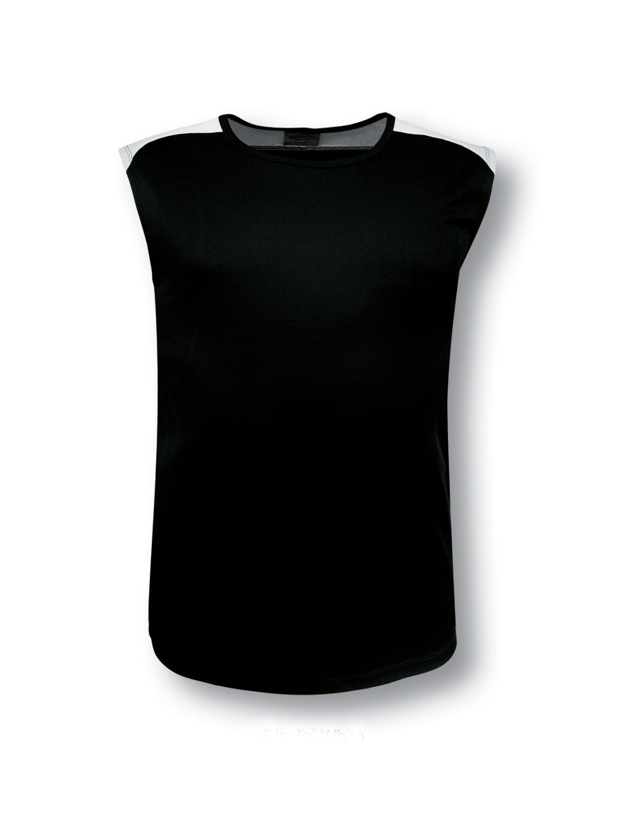Team Essentials - Mens Contrast Feature Tank in Black/White