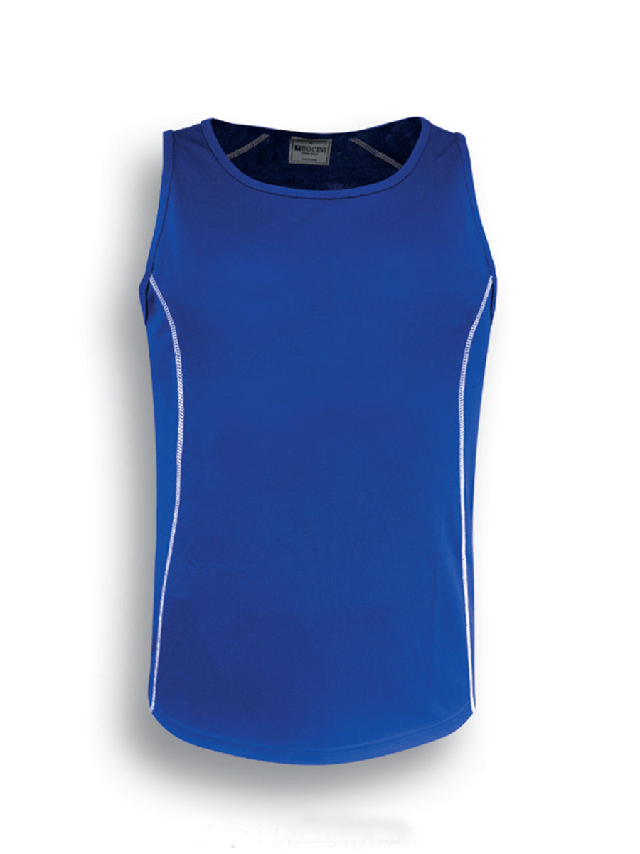 Stitch Feature Essentials-Ladies Stitch Singlet in Royal/White