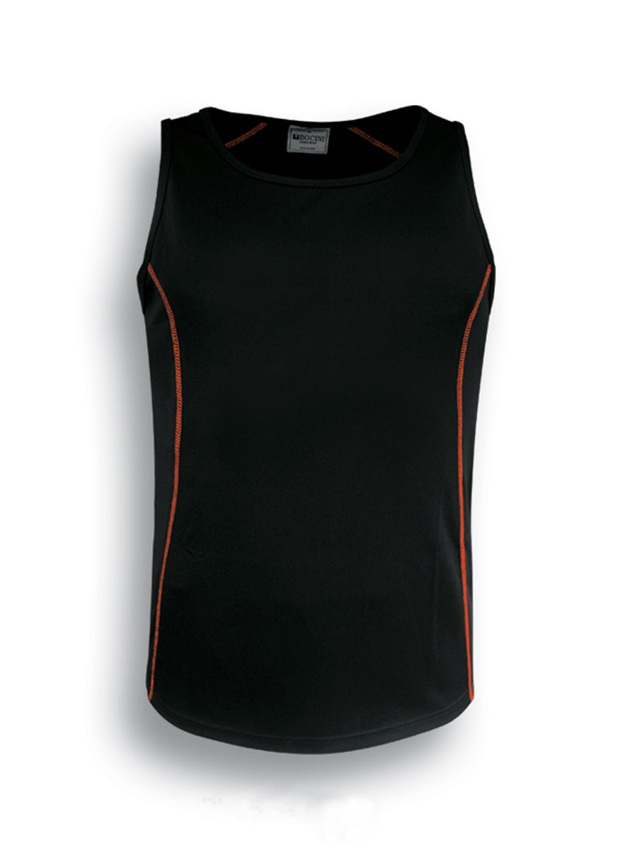 Stitch Feature Essentials-Kids Stitch Singlet in Black/Orange