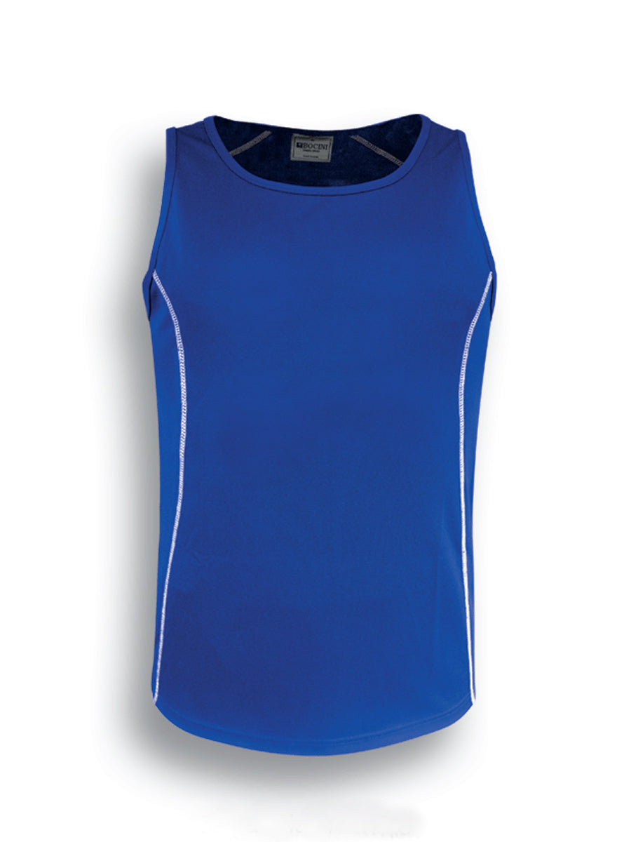 Stitch Feature Essentials-Kids Stitch Singlet in Royal/White