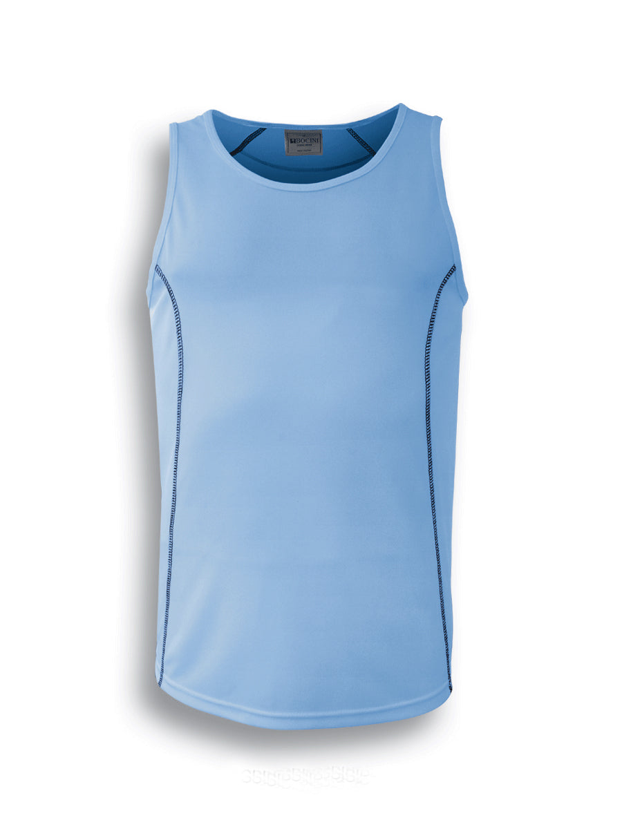 Stitch Feature Essentials-Kids Stitch Singlet in Sky Blue/Navy