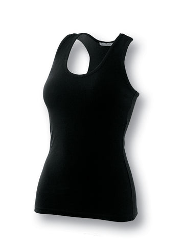 Ladies Gym Singlet in Black