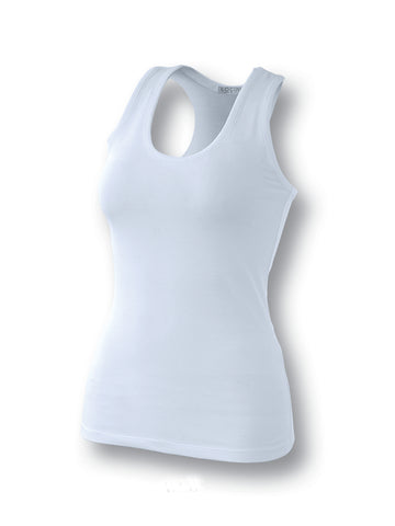 Ladies Gym Singlet in White