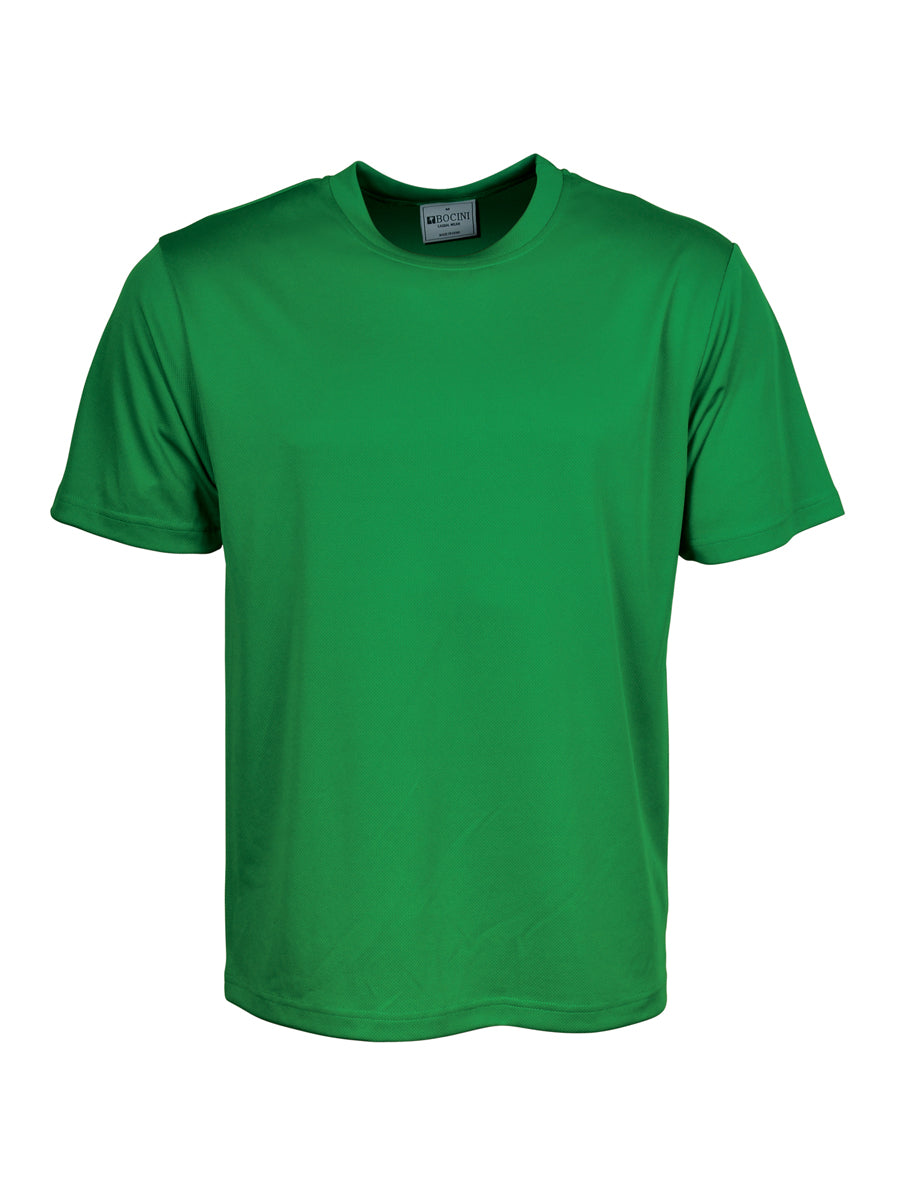 Unisex Adults Plain Breezeway Micromesh Tee Shirt in Green