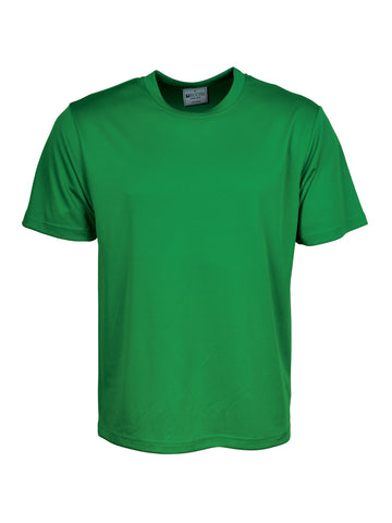Unisex Adults Plain Breezeway Micromesh Tee Shirt in Green