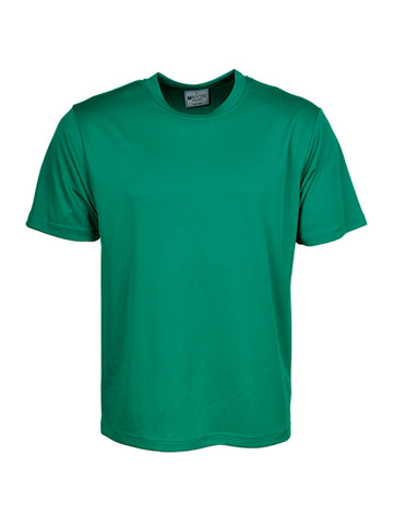Unisex Adults Plain Breezeway Micromesh Tee Shirt in Jade