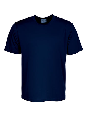 Unisex Adults Plain Breezeway Micromesh Tee Shirt in Navy