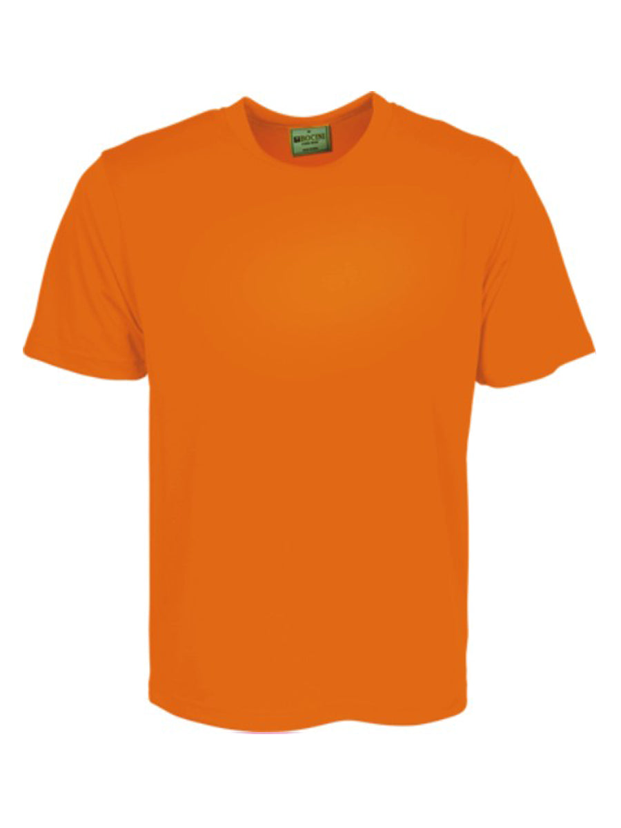 Unisex Adults Plain Breezeway Micromesh Tee Shirt in Orange
