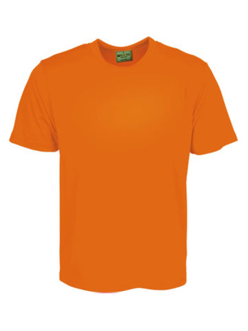 Unisex Adults Plain Breezeway Micromesh Tee Shirt in Orange