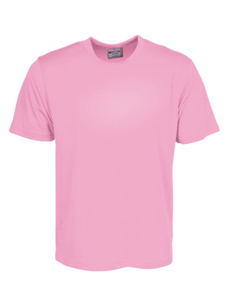Unisex Adults Plain Breezeway Micromesh Tee Shirt in Pink