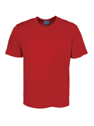Unisex Adults Plain Breezeway Micromesh Tee Shirt in Red
