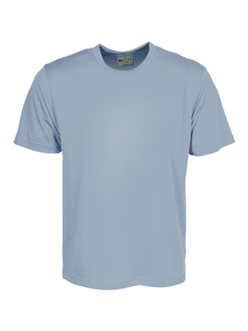 Unisex Adults Plain Breezeway Micromesh Tee Shirt in Stone Blue