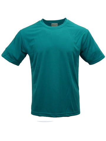 Unisex Adults Plain Breezeway Micromesh Tee Shirt in Teal