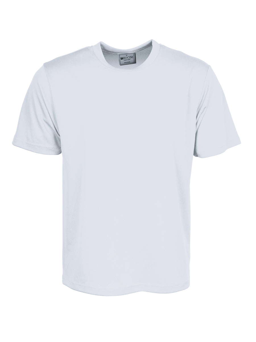 Unisex Adults Plain Breezeway Micromesh Tee Shirt in White