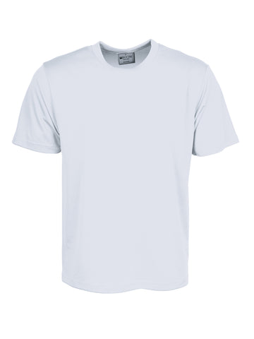 Unisex Adults Plain Breezeway Micromesh Tee Shirt in White