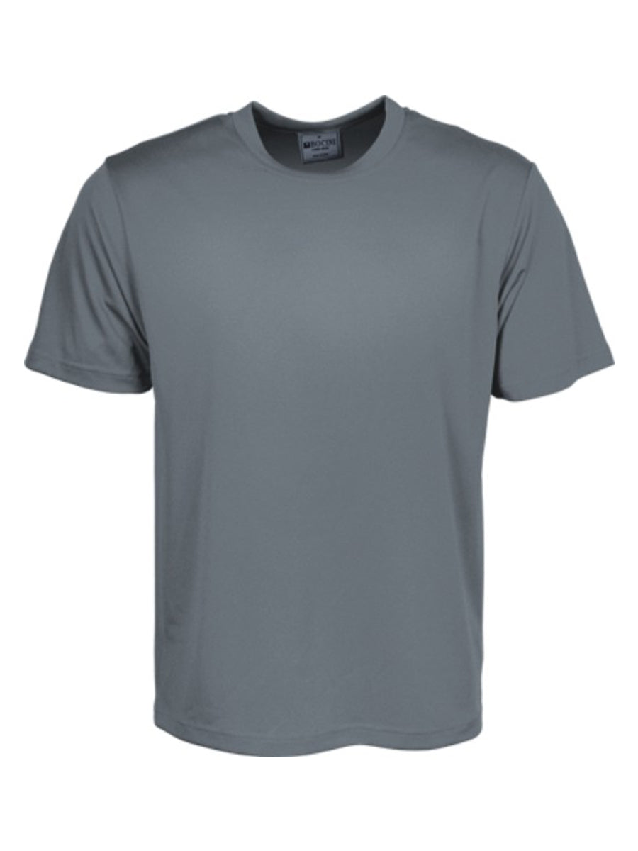 Unisex Adults Plain Breezeway Micromesh Tee Shirt in Grey