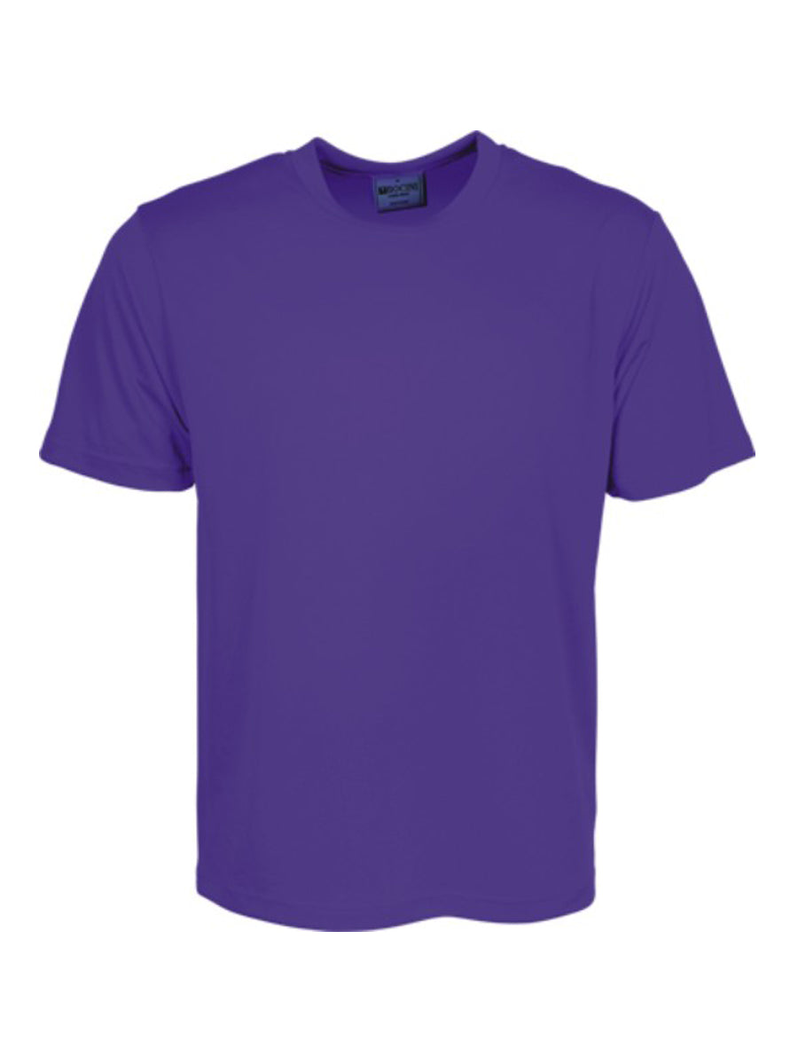 Unisex Adults Plain Breezeway Micromesh Tee Shirt in Purple