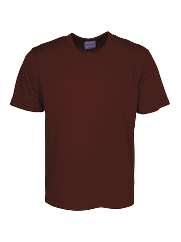 Kids Plain Breezeway Micromesh Tee Shirt in Burgundy
