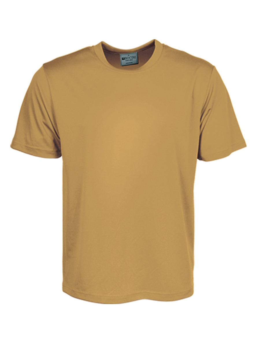 Kids Plain Breezeway Micromesh Tee Shirt in Camel