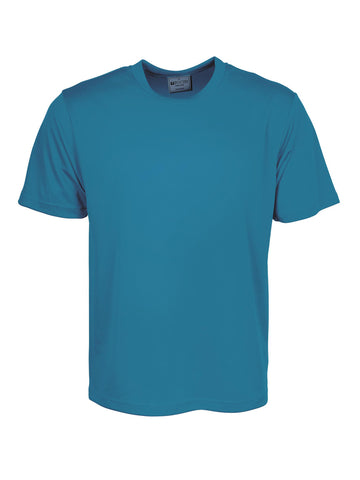 Kids Plain Breezeway Micromesh Tee Shirt in Cyan