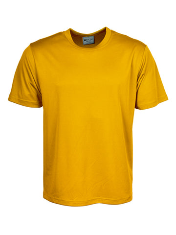 Kids Plain Breezeway Micromesh Tee Shirt in Gold
