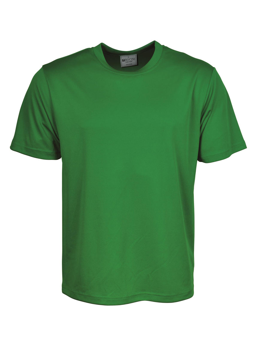 Kids Plain Breezeway Micromesh Tee Shirt in Green