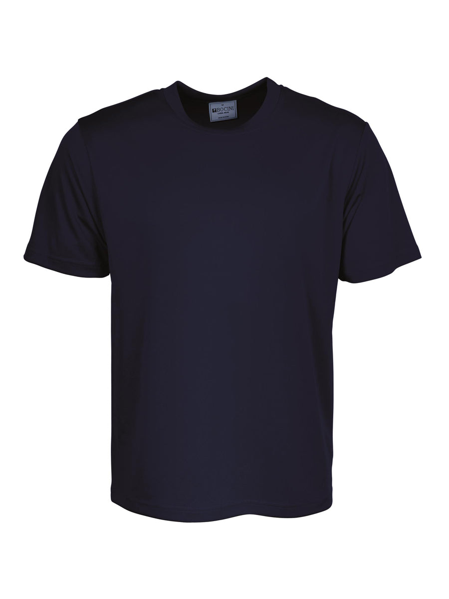 Kids Plain Breezeway Micromesh Tee Shirt in Navy