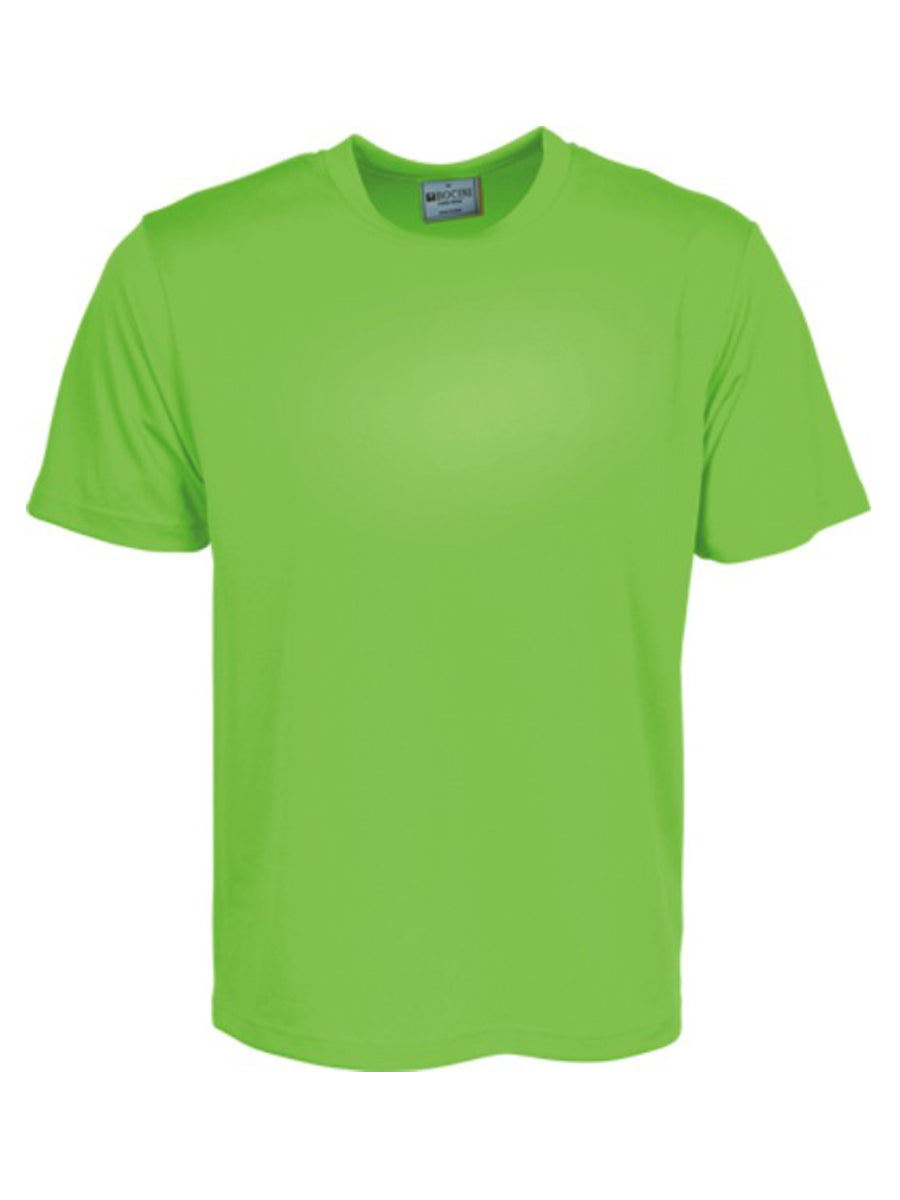 Kids Plain Breezeway Micromesh Tee Shirt in Lime
