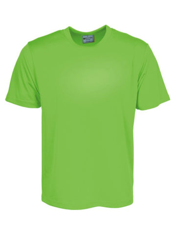 Kids Plain Breezeway Micromesh Tee Shirt in Lime
