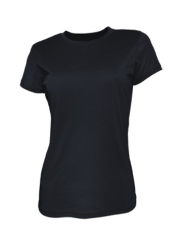 Ladies Brushed Tee Shirt in Black