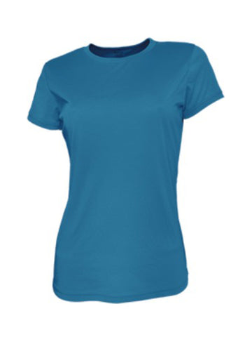 Ladies Brushed Tee Shirt in Cyan