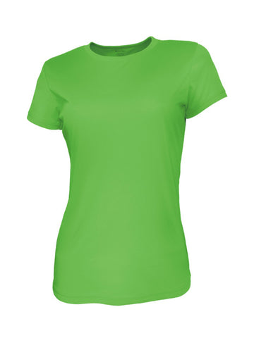 Ladies Brushed Tee Shirt in Lime