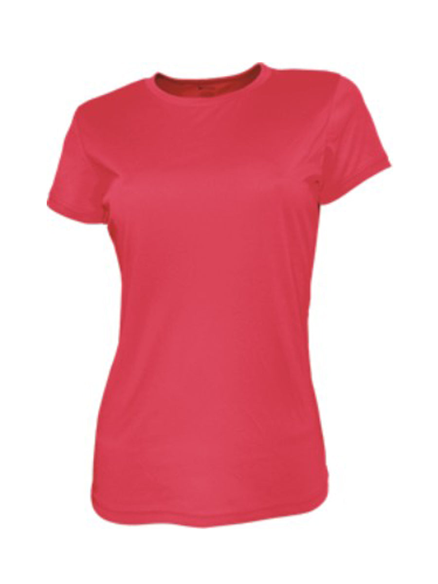 Ladies Brushed Tee Shirt in Magenta