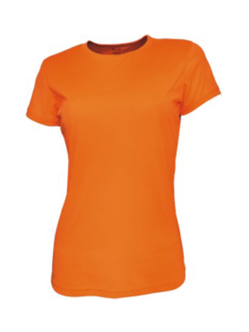 Ladies Brushed Tee Shirt in Orange